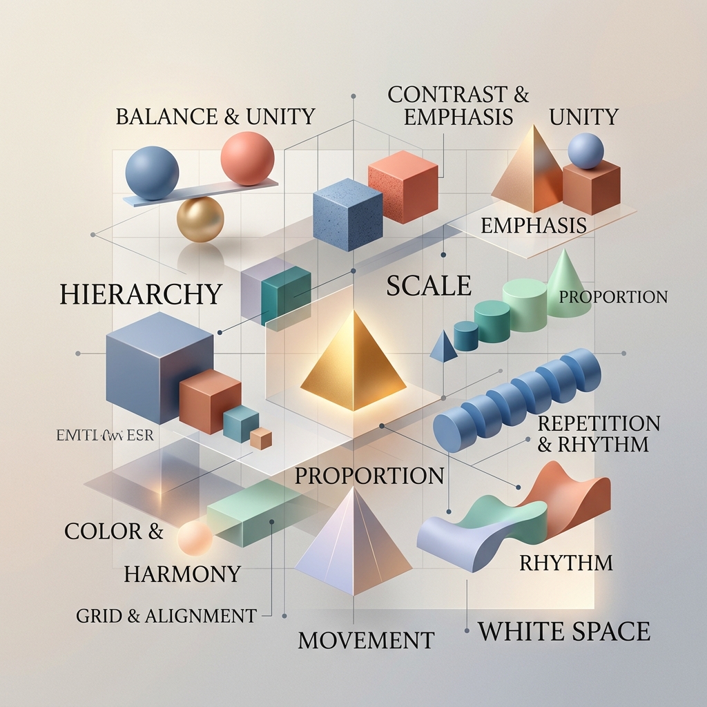 Guía completa de fundamentos del diseño gráfico: principios básicos del diseño, teoría del color, tipografía, composición y técnicas profesionales para crear diseños impactantes en Costa Rica