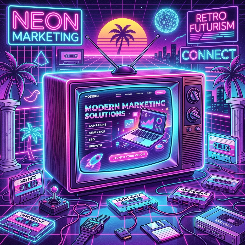 Marketing Digital con Diseño Retro